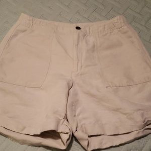 Light beige twill shorts